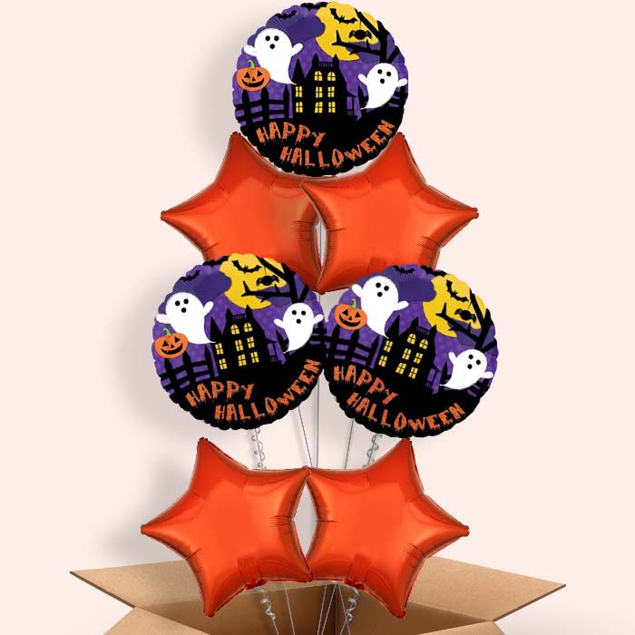 Halloween Balloon in a Box (Bat) - 7 Balloon | Small Indoor Plants