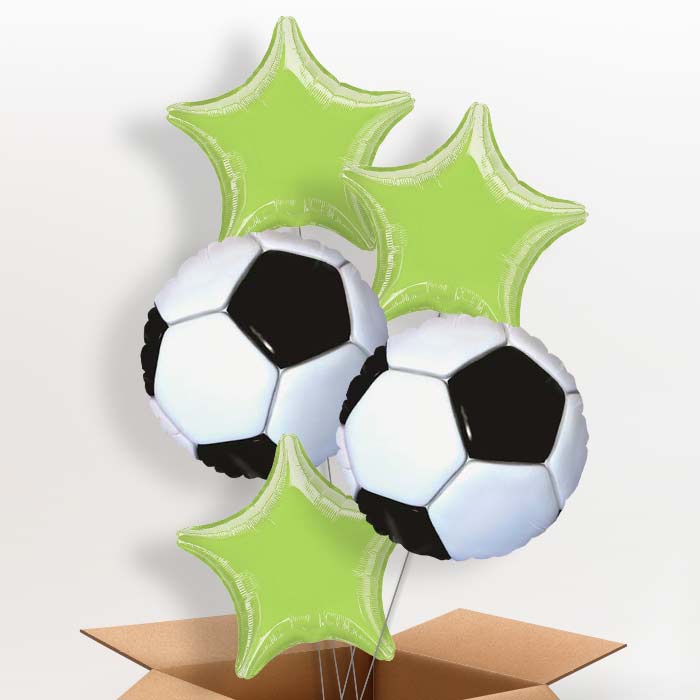 Football Themed Balloons in a Box - 5 Balloon | Small Indoor Plants