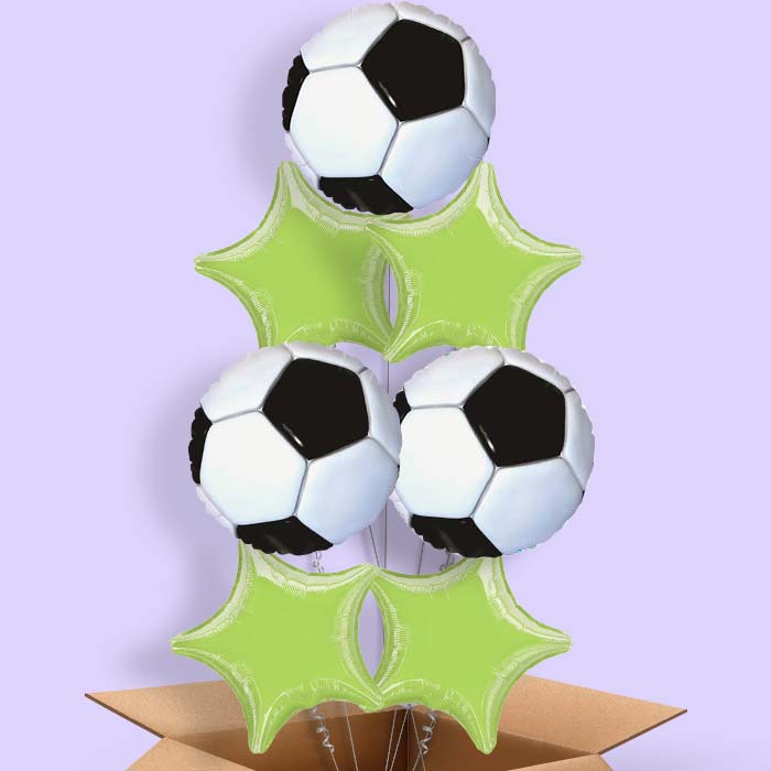 Football Themed Balloons in a Box - 7 Balloon | Small Indoor Plants