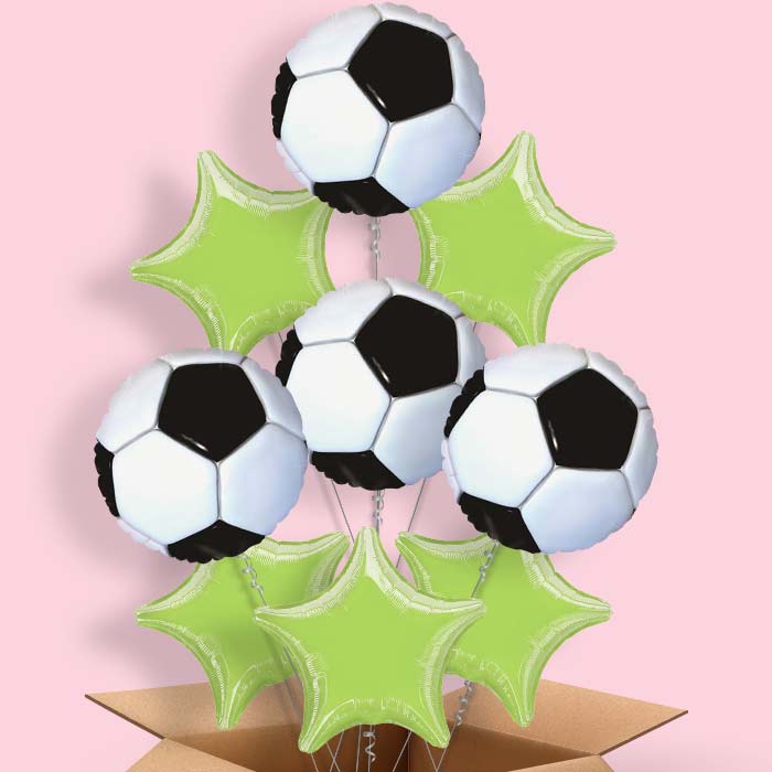 Football Themed Balloons in a Box - 9 Balloon | Small Indoor Plants