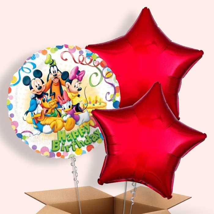 Mickey Mouse Balloon in a Box (Friends) - 3 Balloon | Small Indoor Plants