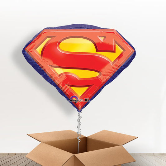 Giant Superman Helium Balloons in a Box - With 3 Themed Balloons | Small Indoor Plants