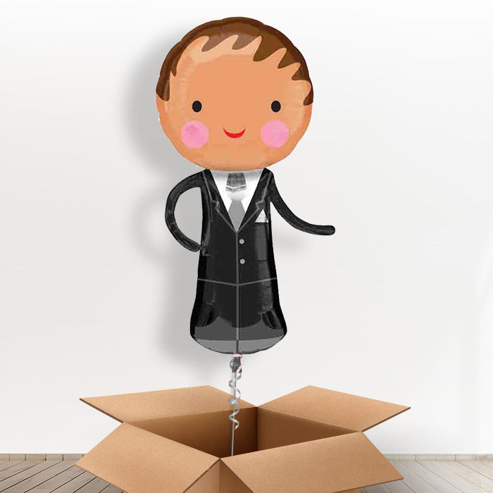 Handsome Groom Giant Shaped Balloon in a Box Gift - Giant Balloon | Small Indoor Plants