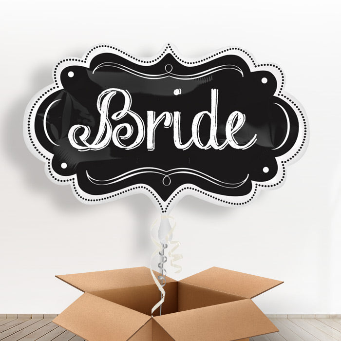 Bride Chalkboard Giant Shaped Balloon in a Box Gift - Giant Balloon | Small Indoor Plants