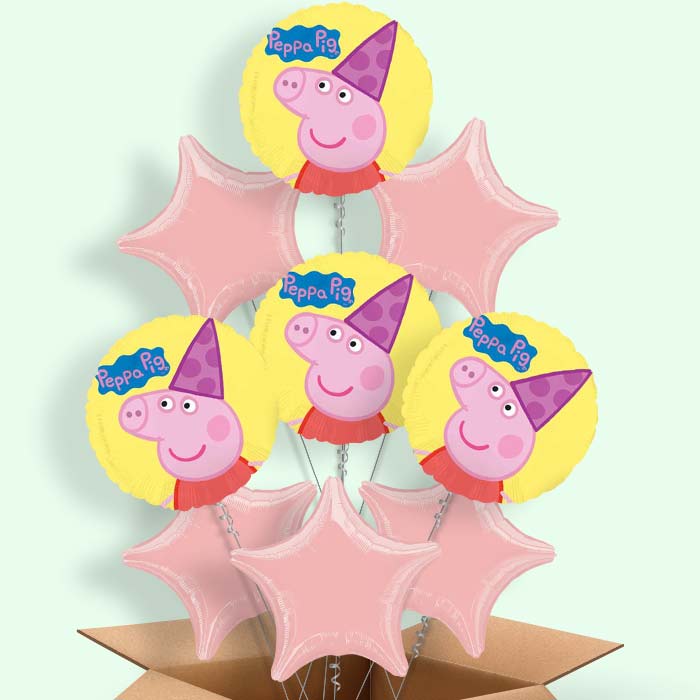 Peppa Foil Balloon in a Box Gift - 9 Balloon | Small Indoor Plants