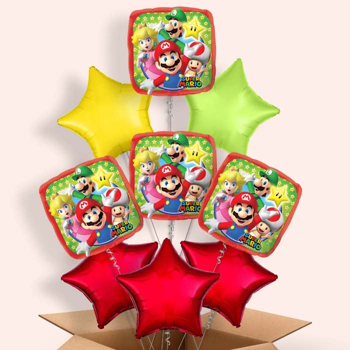 Mario and Luigi Balloons in a Box - 9 Balloon | Small Indoor Plants