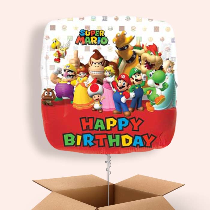 Super Mario Balloons in a Box (Happy Birthday) - 1 Balloon | Small Indoor Plants