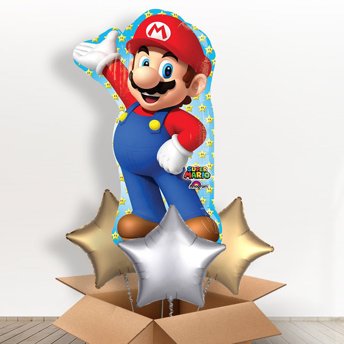 Large Mario Balloon in a Box - With 3 Themed Balloons | Small Indoor Plants