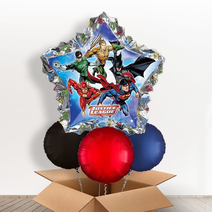 Giant Justice League Balloons in a Box - With 3 Themed Balloons | Small Indoor Plants