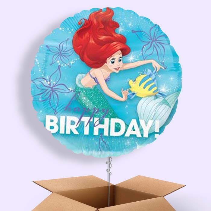 Ariel Birthday Balloons in a Box - 1 Balloon | Small Indoor Plants