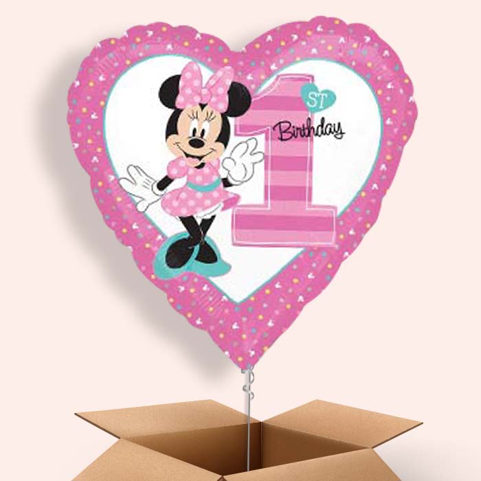 Minnie Mouse 1st Birthday Balloons in a Box - 1 Balloon | Small Indoor Plants