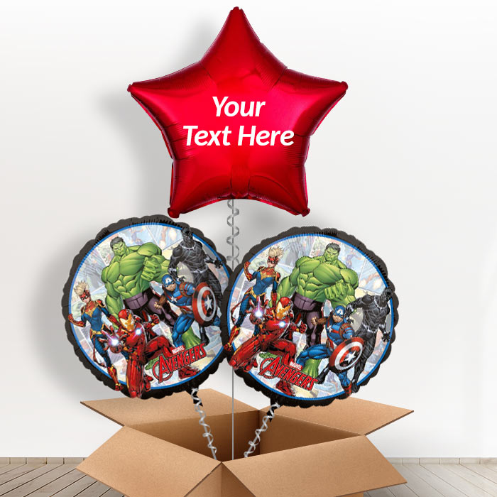 Personalised Marvel Avengers Helium Balloons - Balloon Trio | Small Indoor Plants