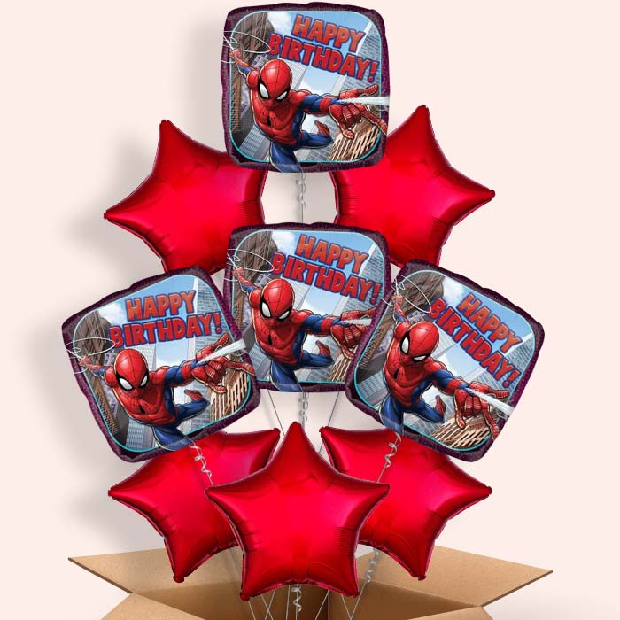 Spiderman Balloon in a Box (Happy Birthday) - 9 Balloon | Small Indoor Plants