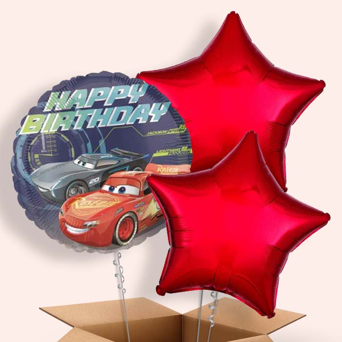 Disney Cars Birthday Balloons in a Box Gift - 3 Balloon | Small Indoor Plants