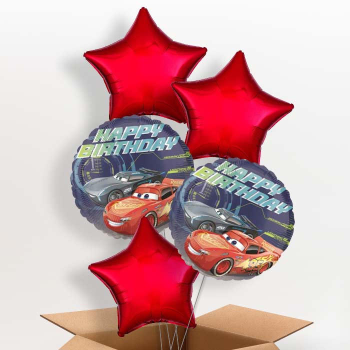 Disney Cars Birthday Balloons in a Box Gift - 5 Balloon | Small Indoor Plants
