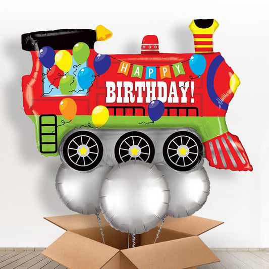 Giant Train Balloons in a Box - With 3 Themed Balloons | Small Indoor Plants