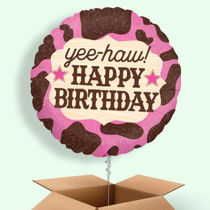 Cowgirl Balloons in a Box - 1 Balloon | Small Indoor Plants