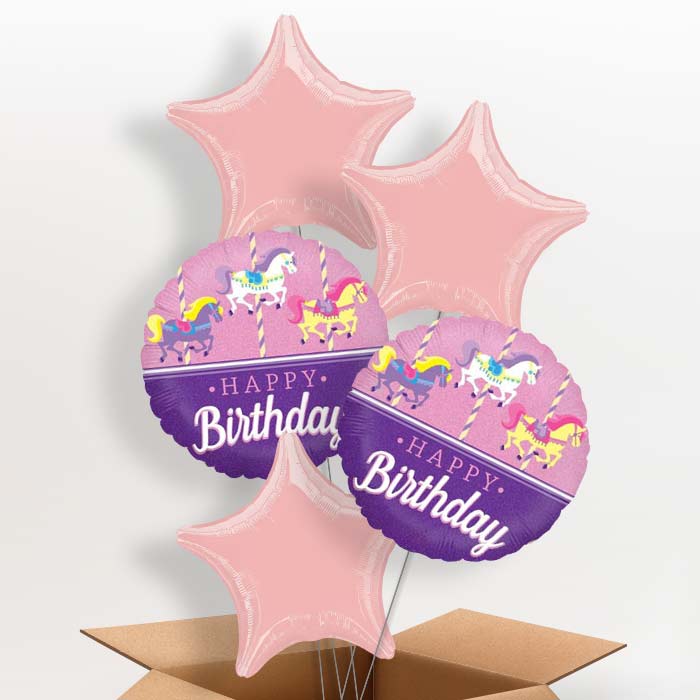 Carousel Horse Balloon in a Box - 5 Balloon | Small Indoor Plants