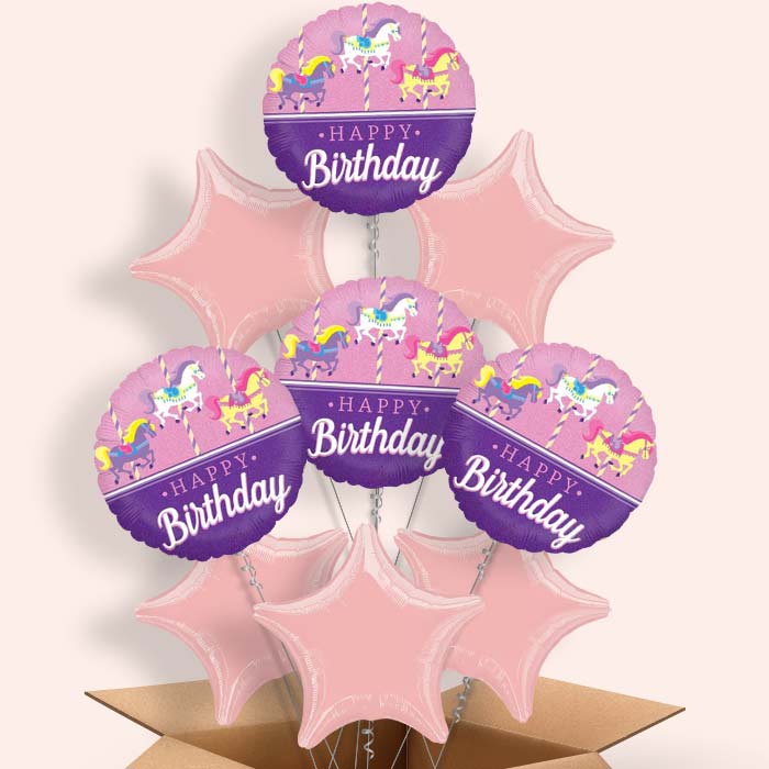 Carousel Horse Balloon in a Box - 9 Balloon | Small Indoor Plants