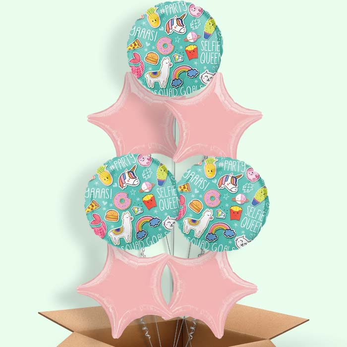 Social Media Balloons in a Box - 7 Balloon | Small Indoor Plants