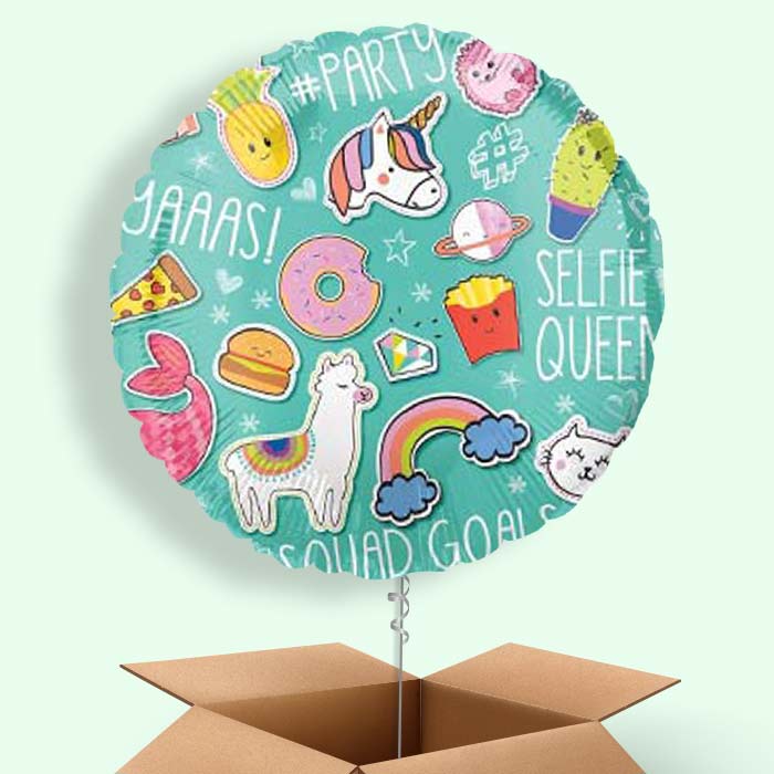 Social Media Balloons in a Box - 1 Balloon | Small Indoor Plants