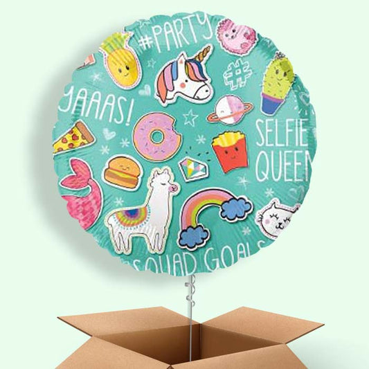 Social Media Balloons in a Box - 1 Balloon | Small Indoor Plants