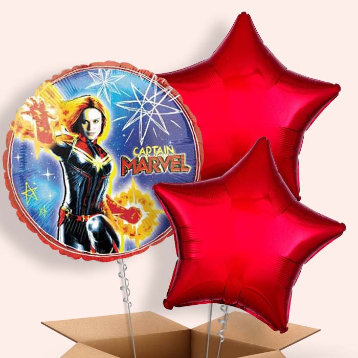 Captain Marvel Balloon in a Box - 3 Balloon | Small Indoor Plants