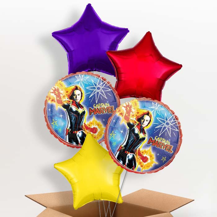 Captain Marvel Balloon in a Box - 5 Balloon | Small Indoor Plants