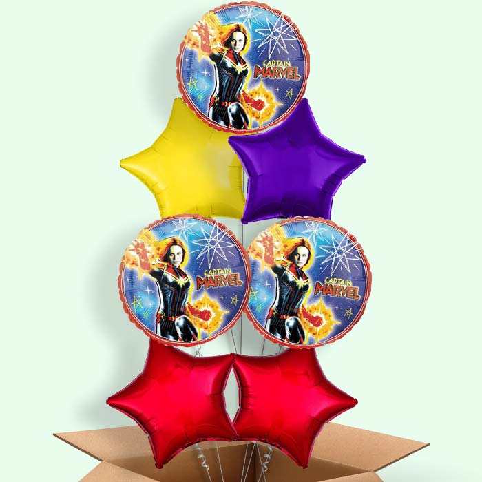 Captain Marvel Balloon in a Box - 7 Balloon | Small Indoor Plants