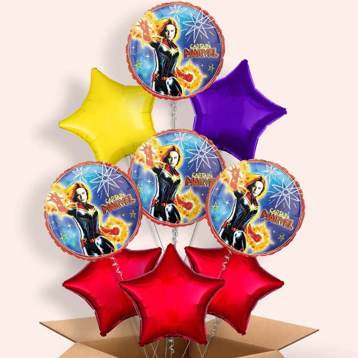 Captain Marvel Balloon in a Box - 9 Balloon | Small Indoor Plants