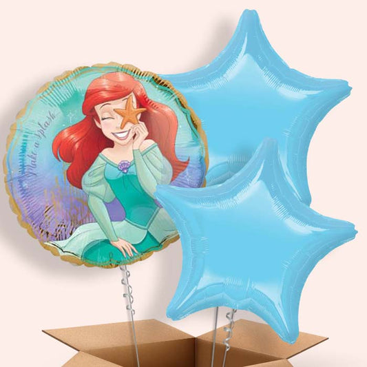 Little Mermaid Balloon in a Box - 3 Balloon | Small Indoor Plants