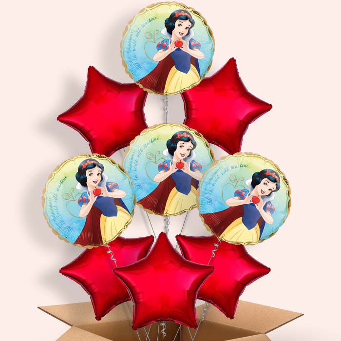 Snow White Heliums Balloon in a Box - 9 Balloon | Small Indoor Plants