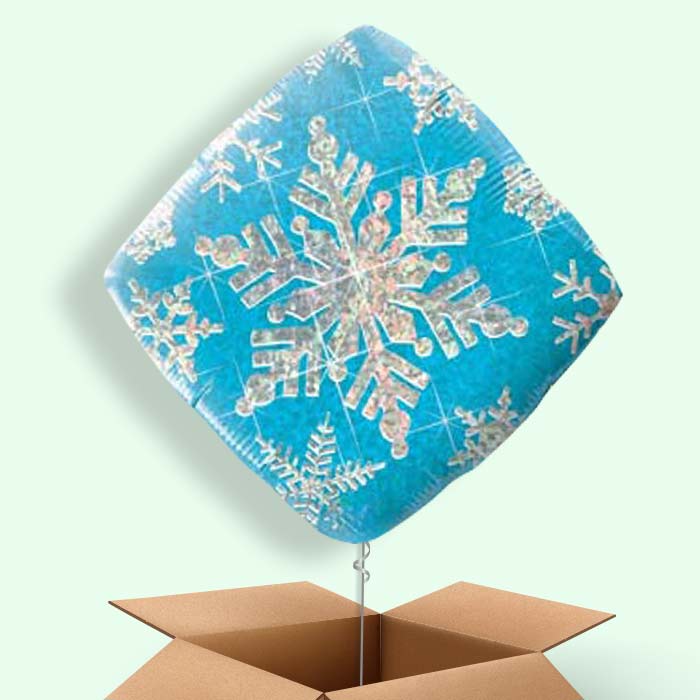 Holographic Blue Snowflakes Balloon in a Box - 1 Balloon | Small Indoor Plants
