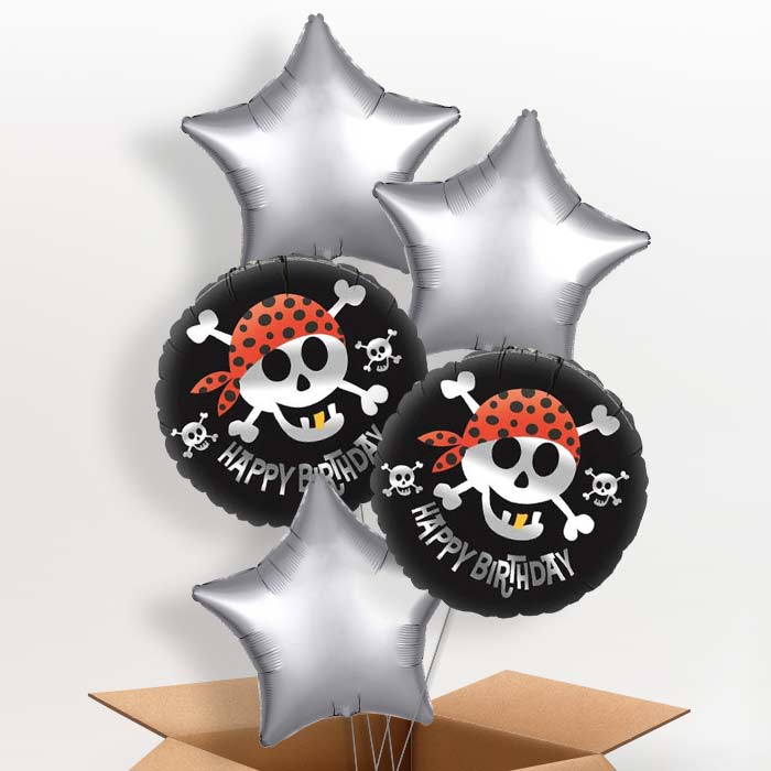 Happy Birthday Pirate Helium Balloons in a Box