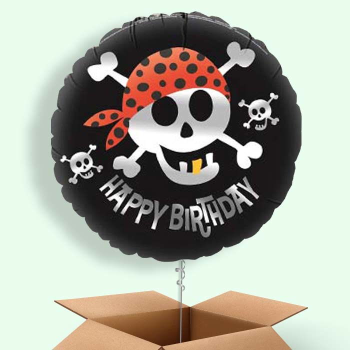 Happy Birthday Pirate Helium Balloons in a Box - 1 Balloon | Small Indoor Plants