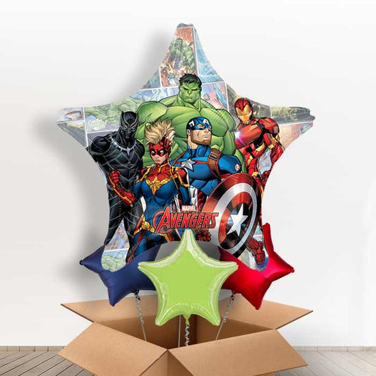 Marvel Avengers Helium Balloons in a Box - With 3 Plain Balloons | Small Indoor Plants