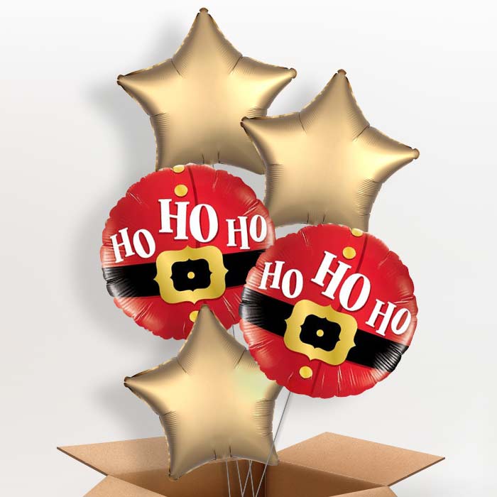 Santa Balloon in a Box - Ho Ho Ho - 5 Balloon | Small Indoor Plants