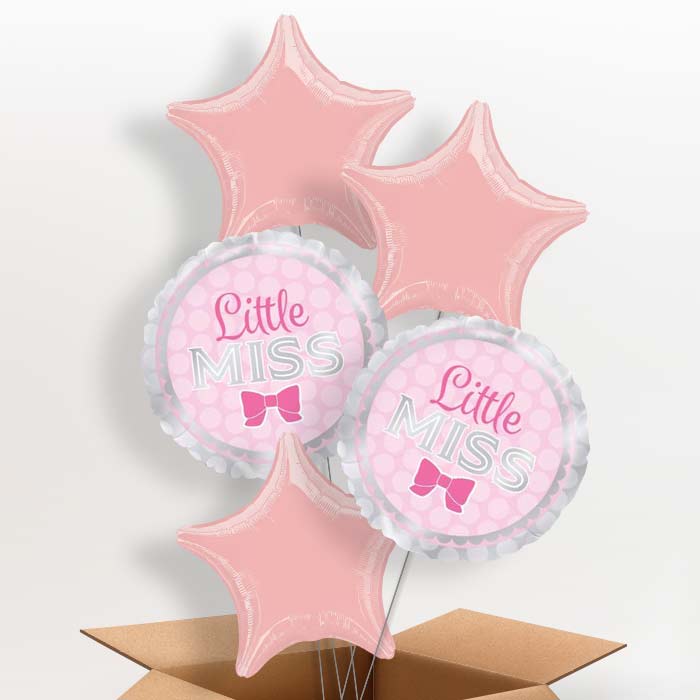Little Miss Baby Shower Balloons in a Box - 5 Balloon | Small Indoor Plants