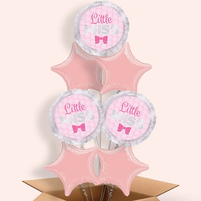 Little Miss Baby Shower Balloons in a Box - 7 Balloon | Small Indoor Plants
