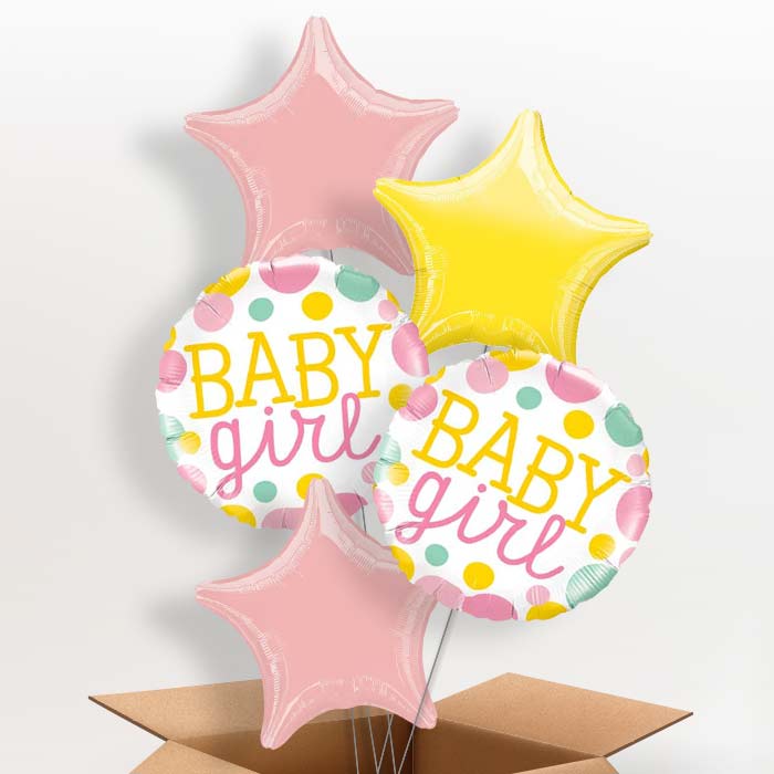 Baby Girl Helium Balloons in a Box