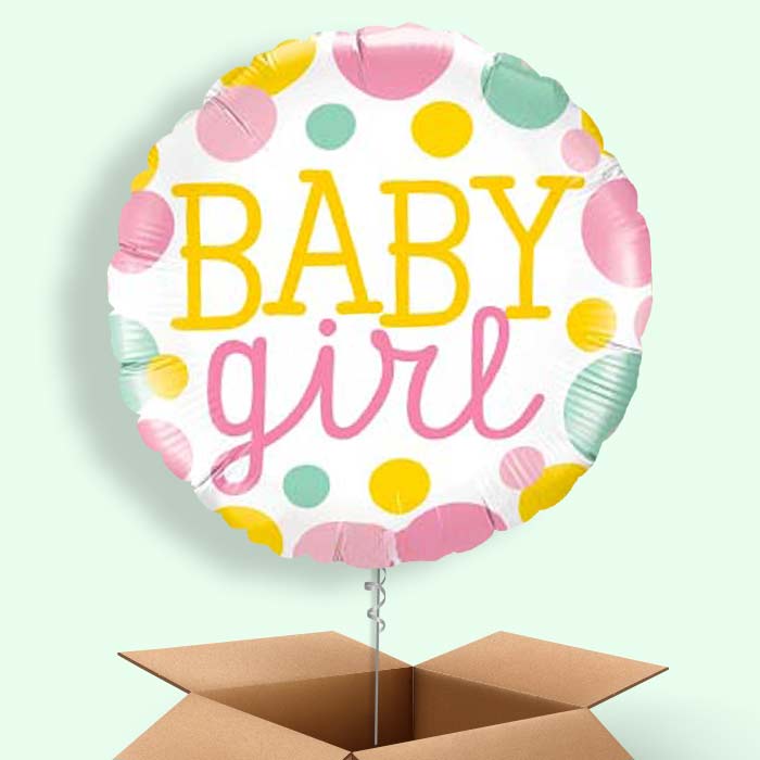 Baby Girl Helium Balloons in a Box