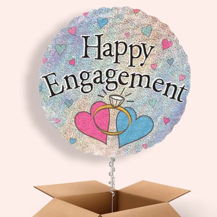 Hearts Engagement Balloons in a Box - 1 Balloon | Small Indoor Plants