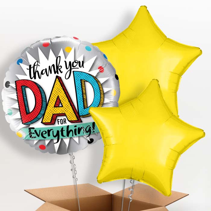 Thank You Dad Fathers Day Balloon in a Box