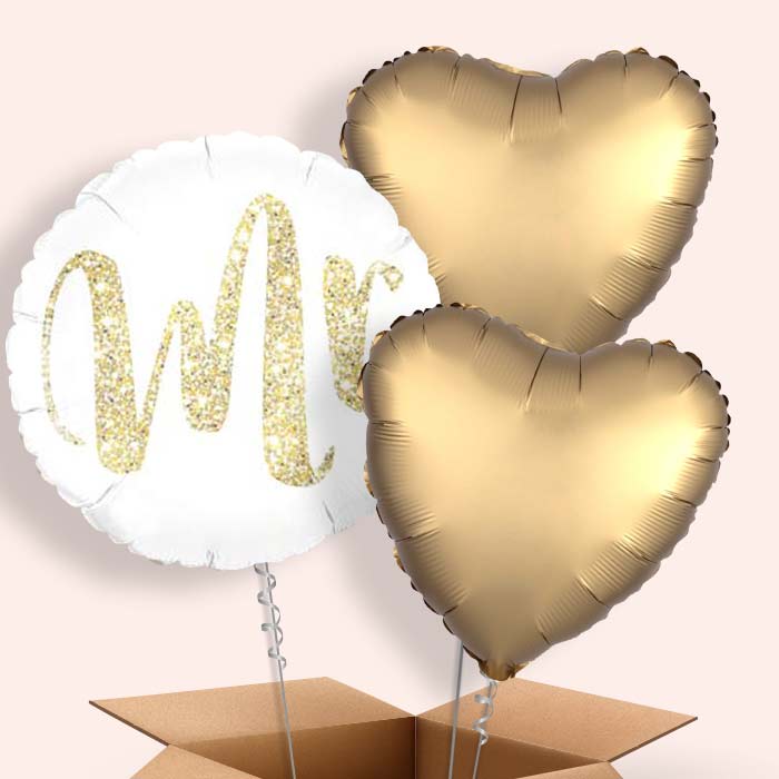 Mr Balloon in a Box (Gold)