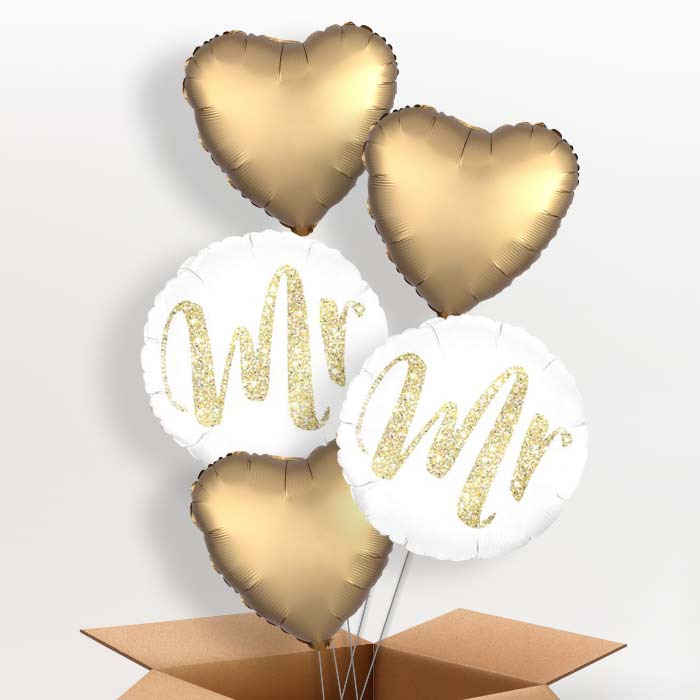 Mr Balloon in a Box (Gold)