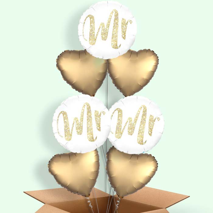 Mr Balloon in a Box (Gold)