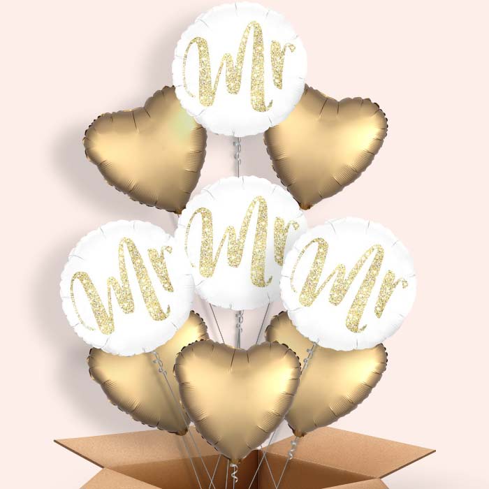 Mr Balloon in a Box (Gold)