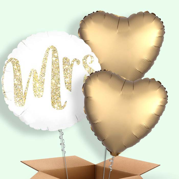 Mrs Balloon in a Box (Gold)