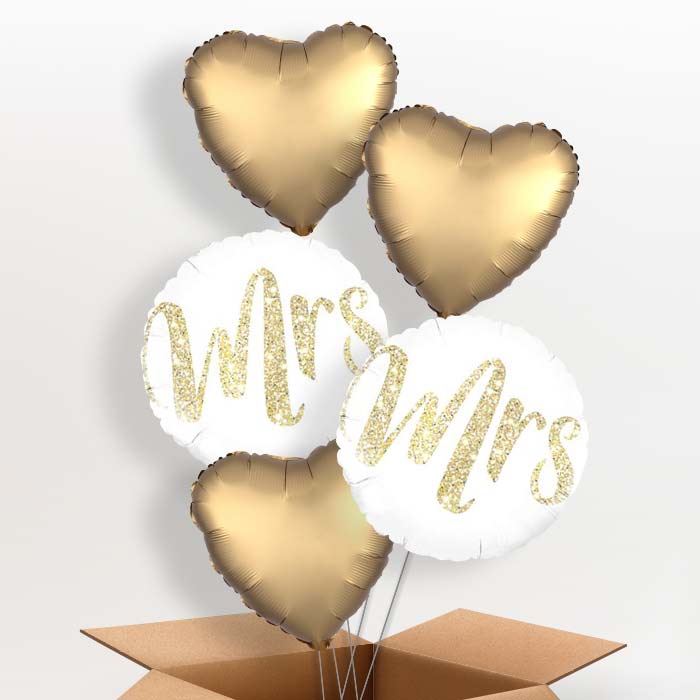 Mrs Balloon in a Box (Gold)