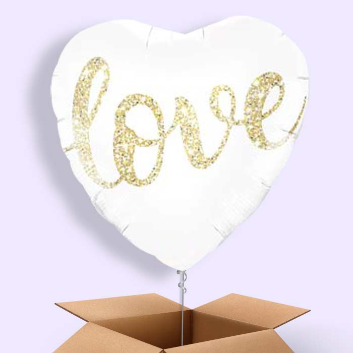 Balloon Love in a Box (Glitter) - 1 Balloon | Small Indoor Plants